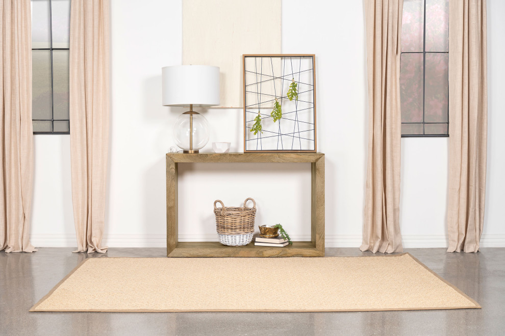 Benton Rectangular Solid Wood Sofa Table Natural   Modern   Console Tables   by Modon  Houzz