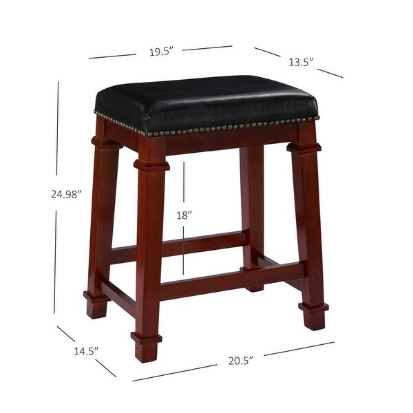 Copper Grove Willamette Faux Leather 24.98-inch Backless Counter Stool