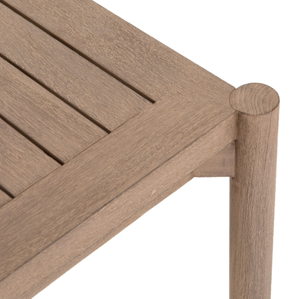 Nelson Washed Brown Outdoor End Table   Transitional   Outdoor Side Tables   by Zin Home  Houzz