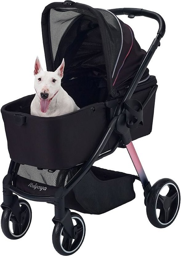 Ibiyaya Retro Luxe Cat and Dog Stroller， Large