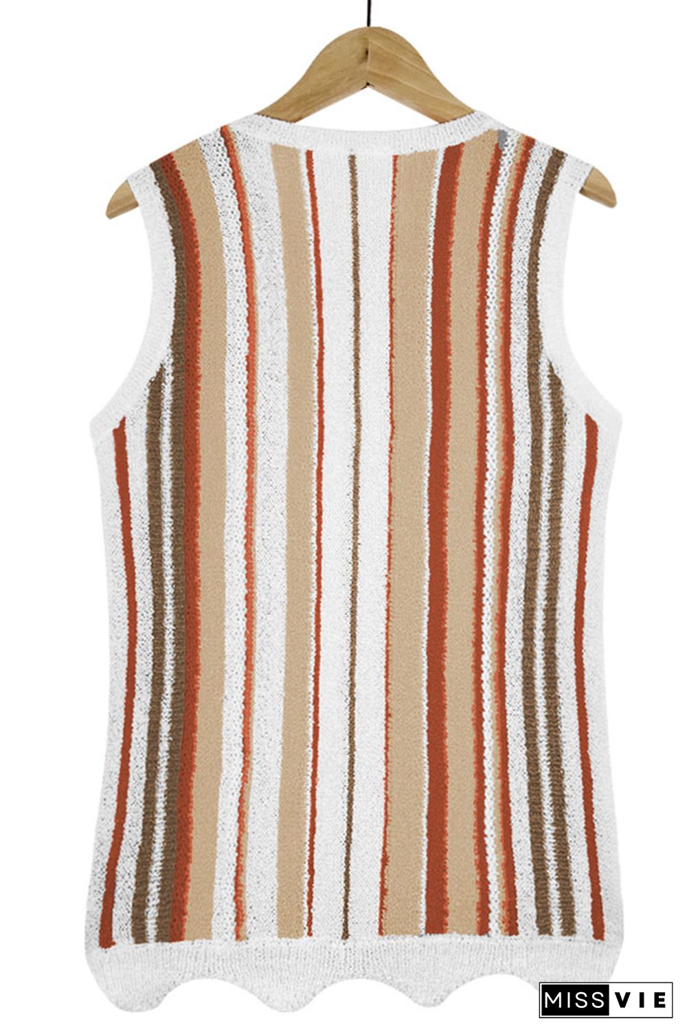 Striped Knit Tank Top Wholesale