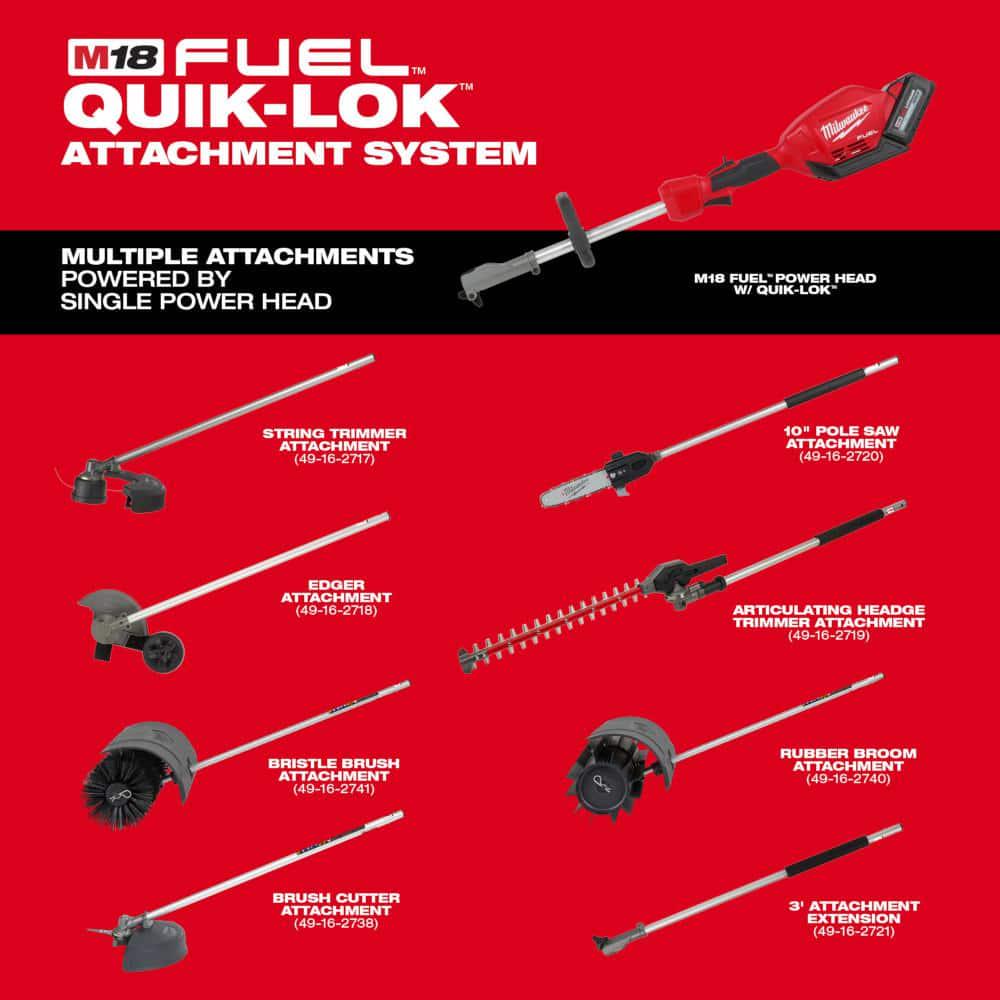 Milwaukee M18 FUEL 18V LithiumIon Brushless Cordless String Trimmer w QUIKLOK Attachment Capability W 8Ah and 6Ah Battery