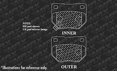 [Rear] Max Performance Metallic Brake Pad Fits: 2006 2007 Subaru Impreza WRX