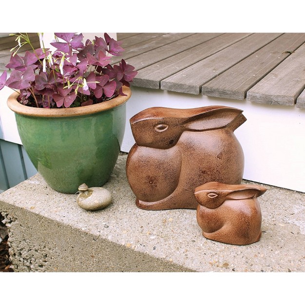 Moon Bunny Indoor outdoor Statue Antique Bronze