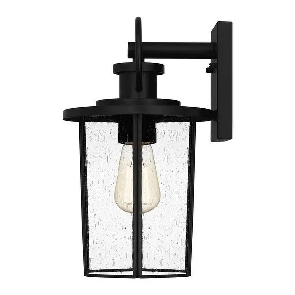 Asher 1-Light Matte Black Outdoor Wall Lantern - White Shopping - The Best Deals on Outdoor Wall Lanterns | 40756146