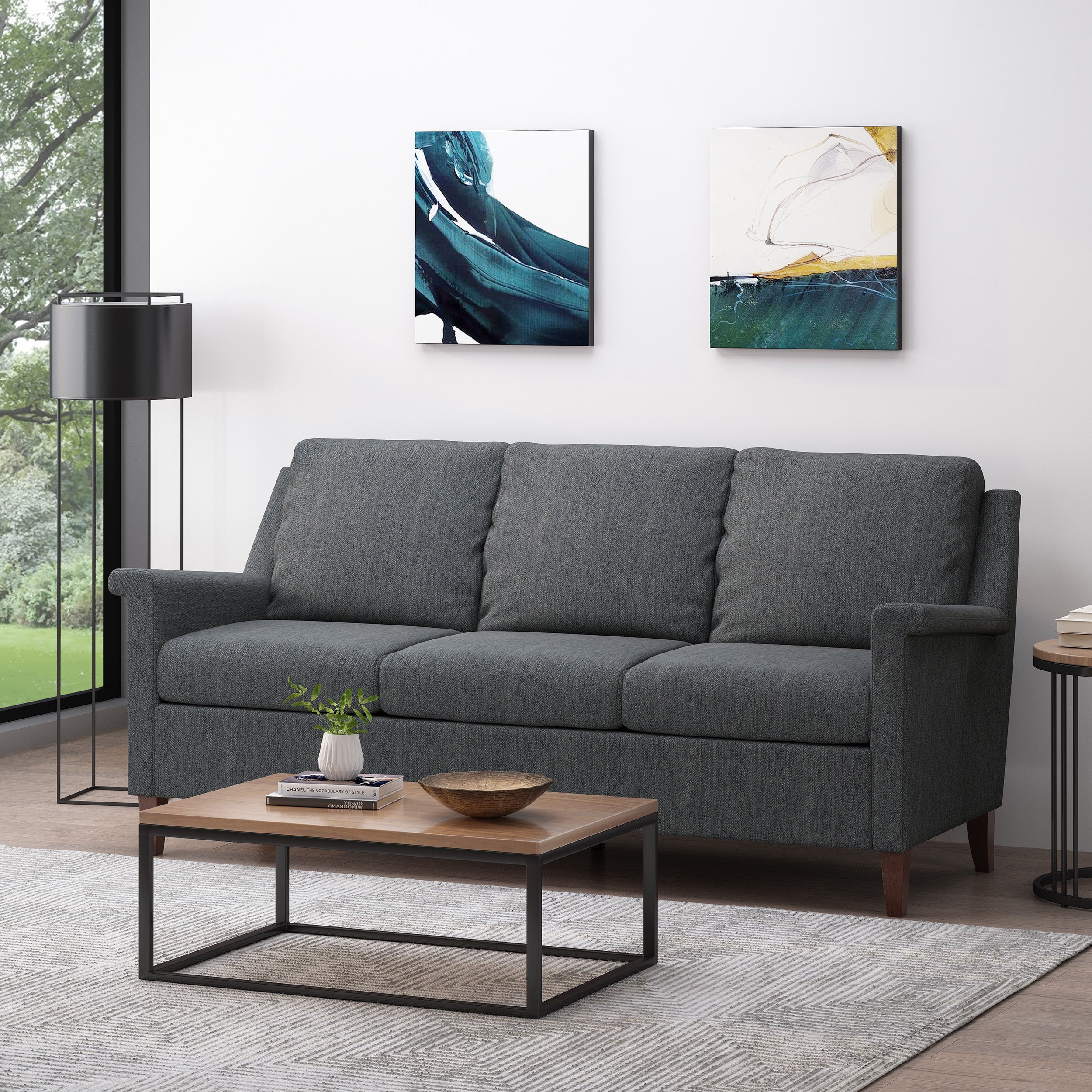 Franz Contemporary 3 Seater Fabric Sofa