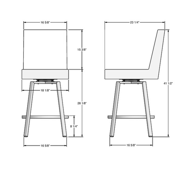 Amisco Hartman Swivel Counter and Bar Stool