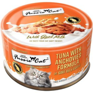 Fussie Cat Premium Tuna with Anchovie in Goats Milk Wet Cat Food， 2.47