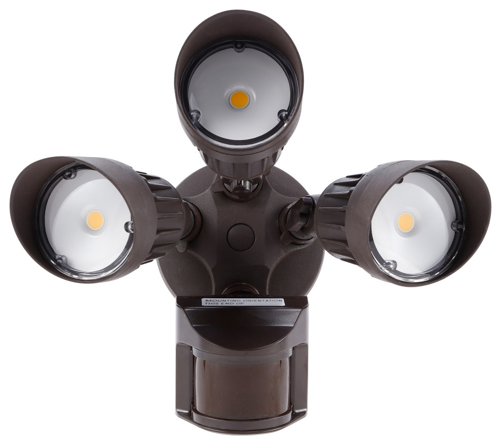 LEONLITE Adjustable 3 Heads Outdoor Flood Light  3000K Warm White   Transitional   Outdoor Flood And Spot Lights   by W86 Trading Co.  LLC  Houzz