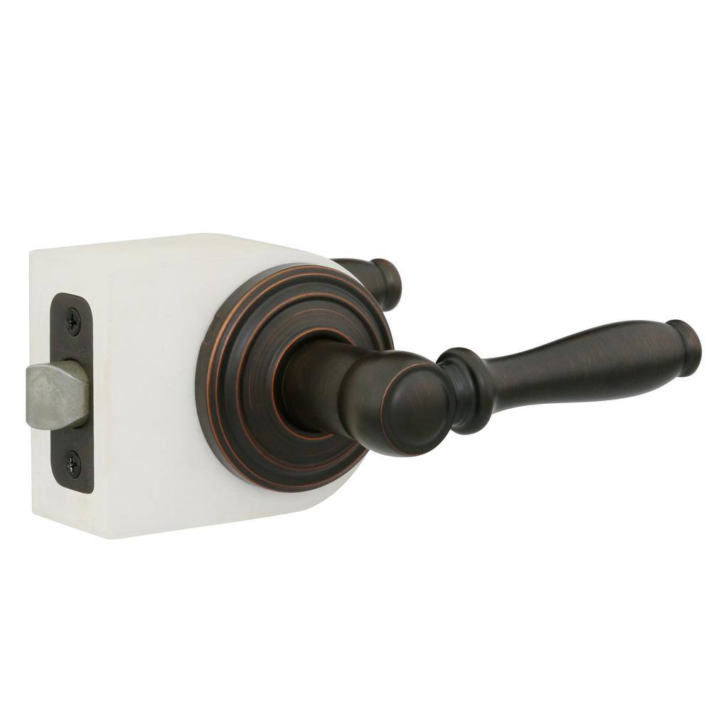 Kwikset Ashfield Venetian Bronze Passage HallCloset Door Handle with Microban Antimicrobial Technology 720ADL 11P RCAL RCS