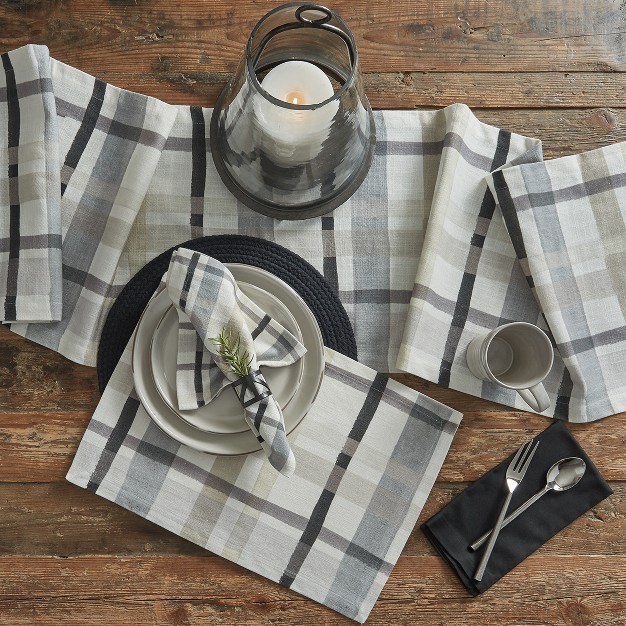 Split P Urban Plaid Printed Placemat Set