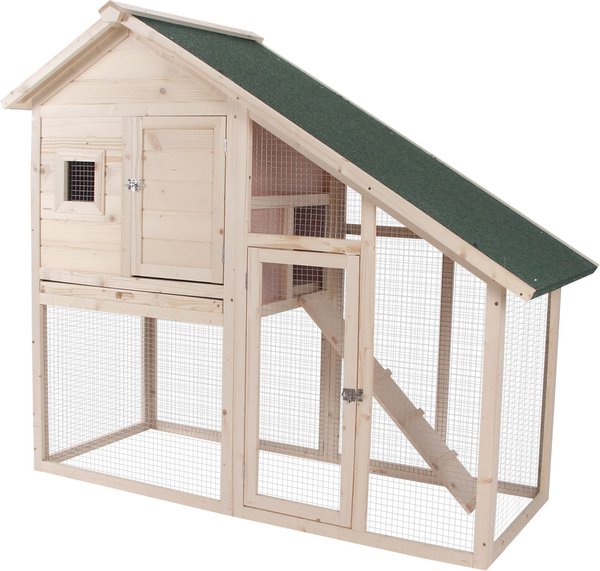 PawHut 2-Tier Wood Rabbit Hutch