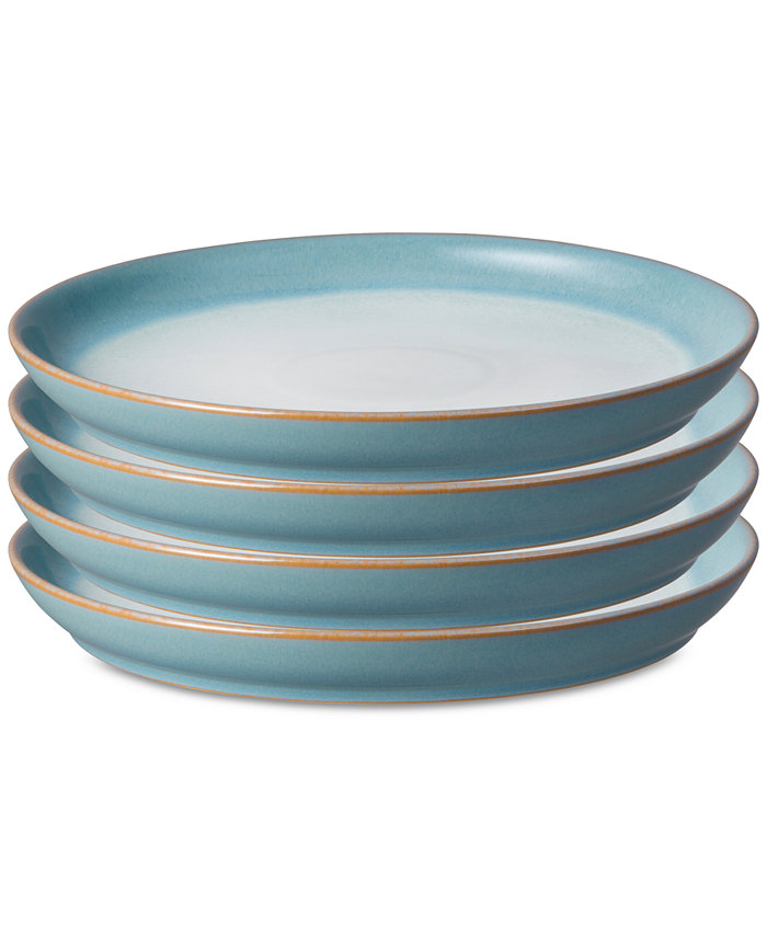 Denby Azure Coupe Medium Plate 4-Pc. Set