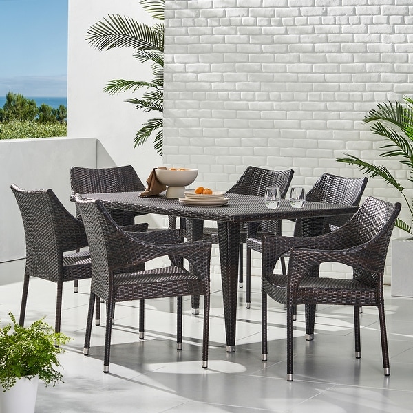 Cliff 7piece Outdoor Dining Set by Christopher Knight Home