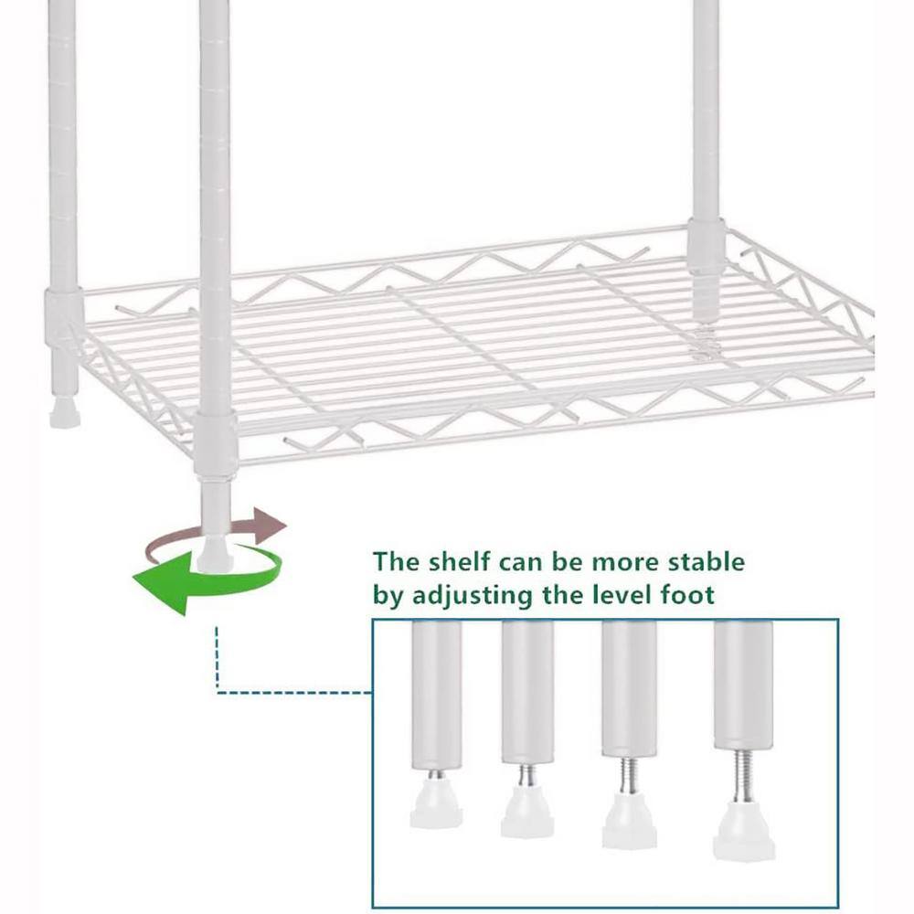 White 5-Tier Metal Garage Storage Shelving Unit (16.6 in. W x 53.5 in. H x 11.8 in. D) shelve-593