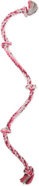 Mammoth Cottonblend 5 Knot Dog Rope Toy， Color Varies