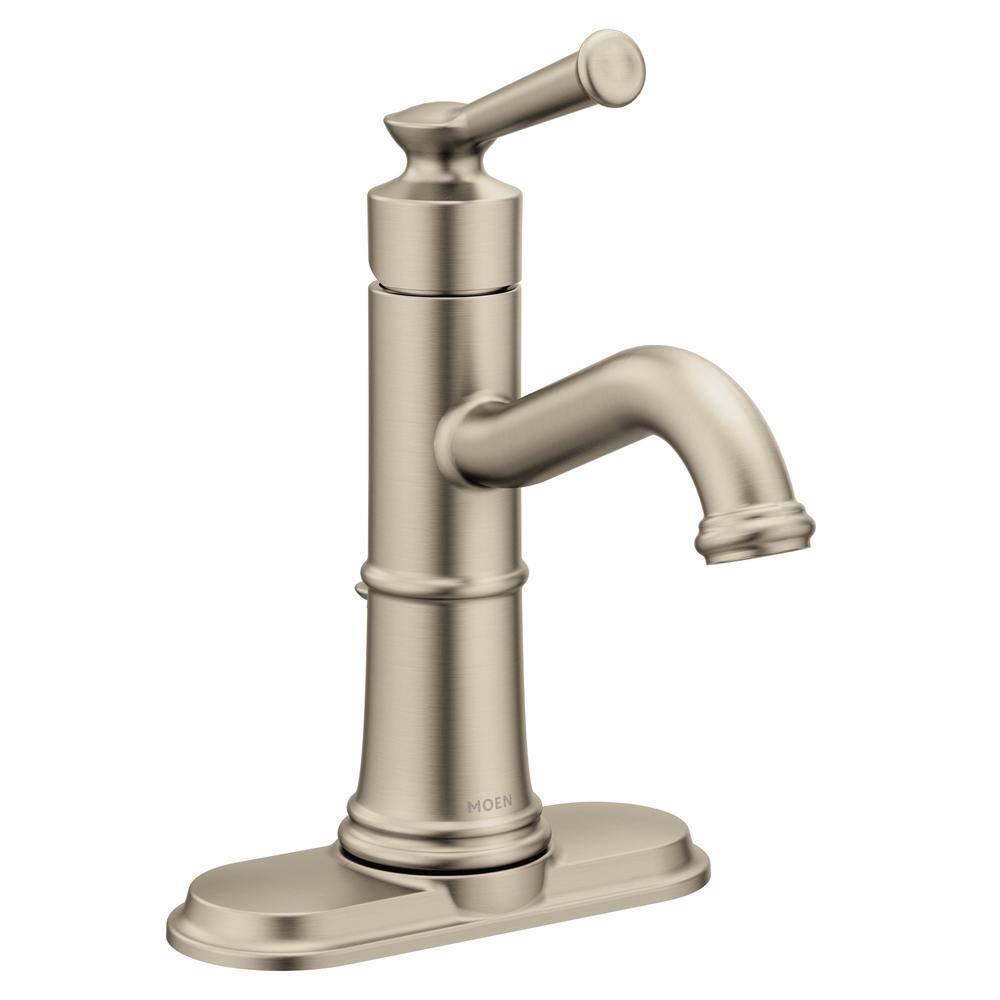 MOEN Belfield Single Hole SingleHandle Bathroom Faucet in Brushed Nickel