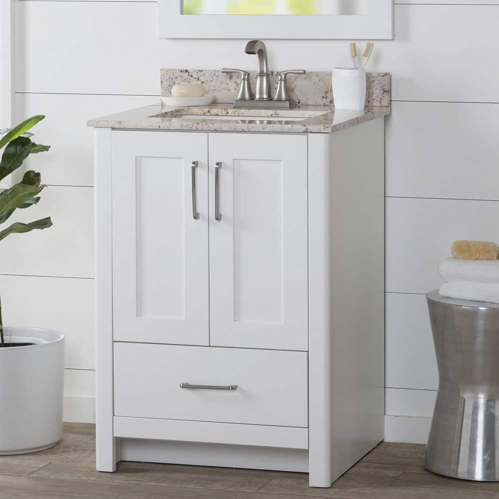 Home Decorators Collection Westcourt 24 in W x 22 in D x 34 in H Bath Vanity Cabinet Only in White