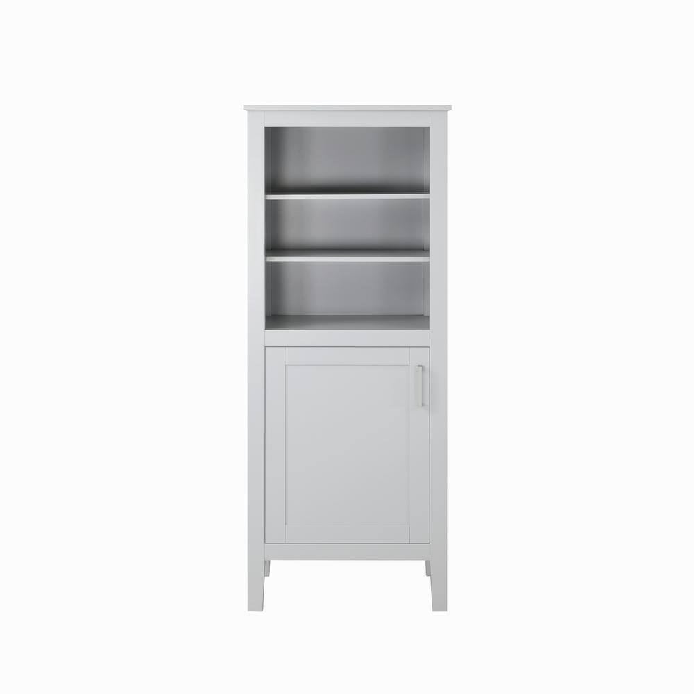 Home Decorators Collection Sepal 24 in. W x 16 in. D x 60 in. H Dove Gray Linen Cabinet Sepal LC-G