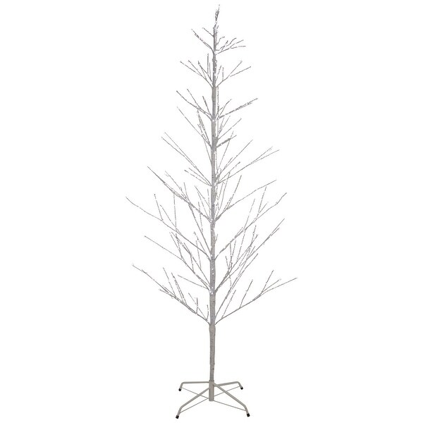 6' LED Lighted White Birch Christmas Twig Tree