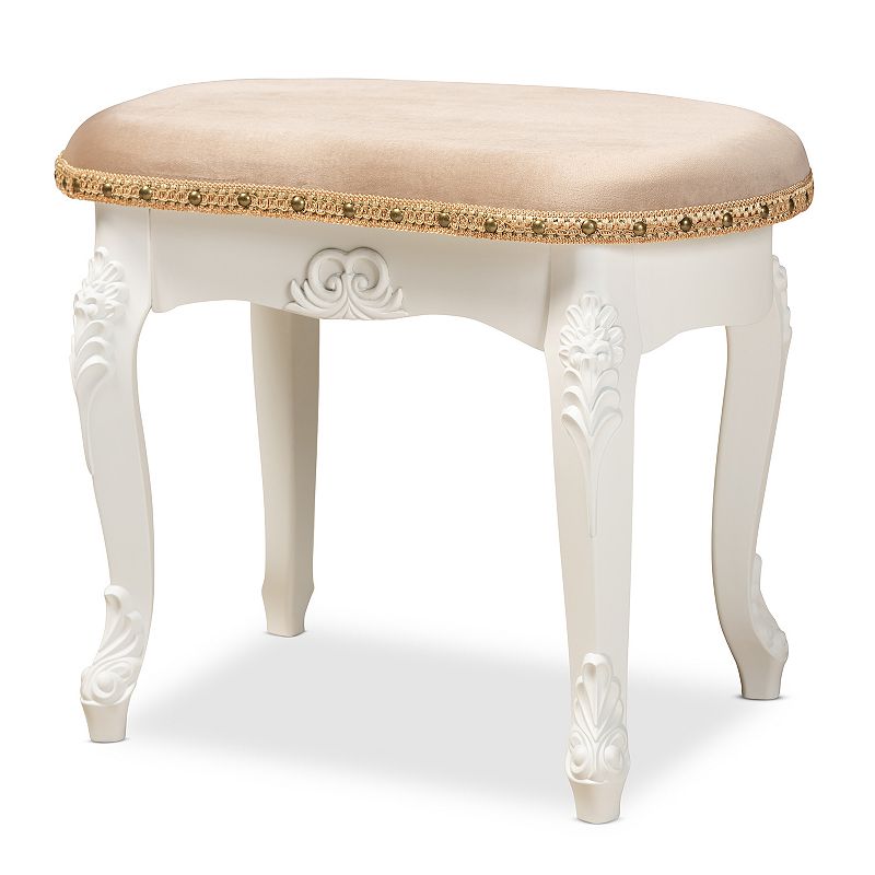 Baxton Studio Gabrielle Ottoman