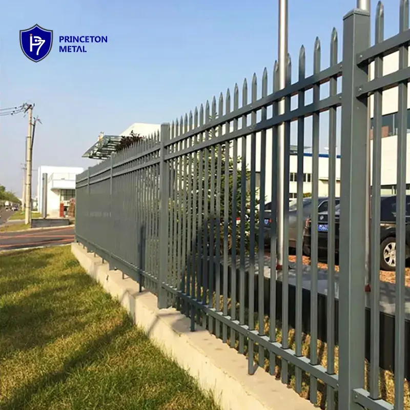 Customized metal Prefabricated fencing panels tubular Steel pool fence aluminum garden picket fencing