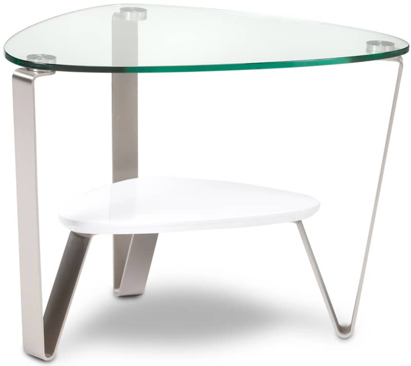 BDI Dino White Triangular End Table