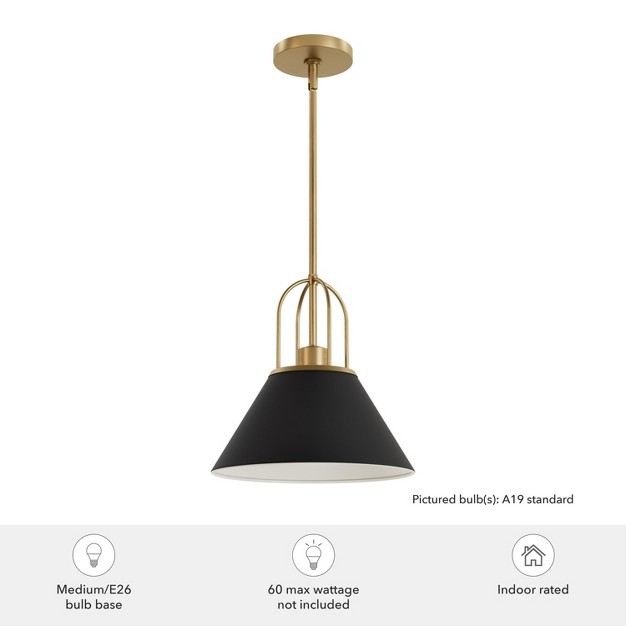 Carrington Isle Flat Pendant Ceiling Light Fixture Matte Black luxe Gold Hunter Fan