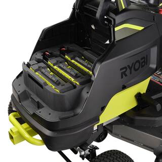 RYOBI 80V HP Brushless 42 in. Battery Electric Cordless Riding Lawn Tractor with (3) 80V 10Ah Batteries and Charger RYRM8060