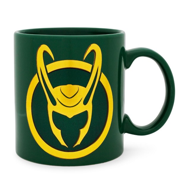 Silver Buffalo Marvel Studios Loki Foil Embossed Ceramic Mug Holds 20 Ounces