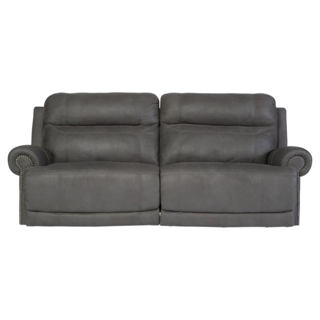 Austere 2 Seat Recliner Sofa Gray Signature Design By Ashley