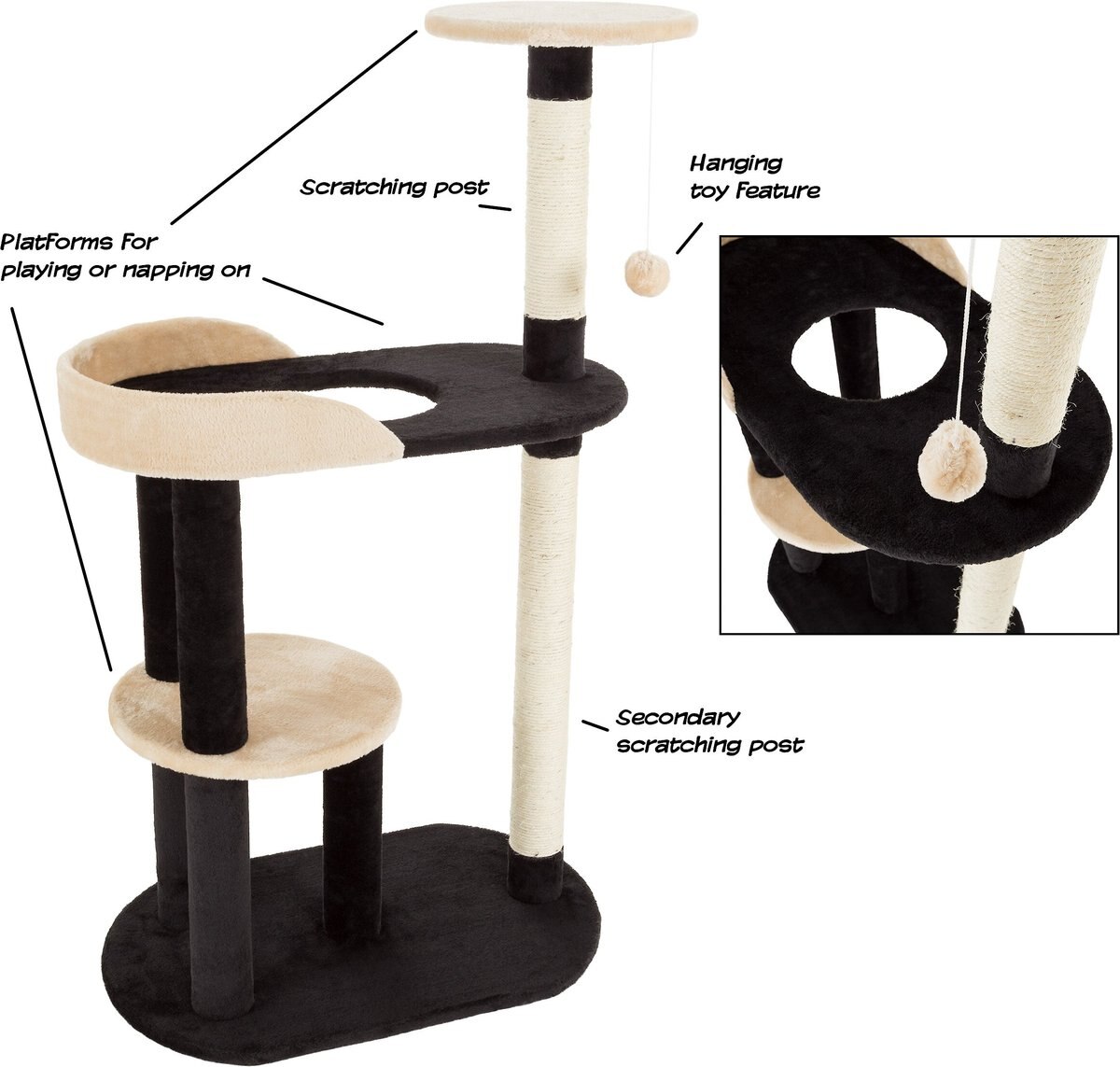 Pet Adobe 4-Tier Sisal 42-in Cat Tree