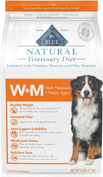 Blue Buffalo Natural Veterinary Diet W+M Weight Management + Mobility Support Dry Dog Food