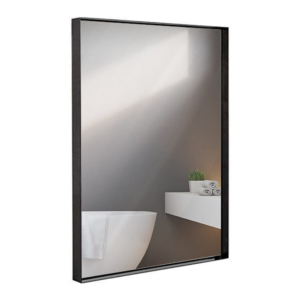 Contemporary Brushed Metal Wall Mirror (22