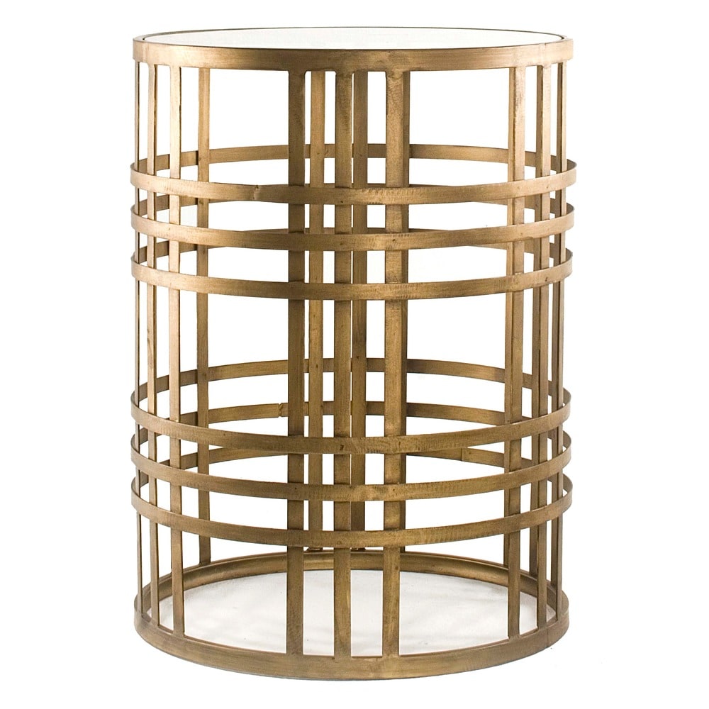 FirsTime   Co. 'Weave' Metal Barrel End Table