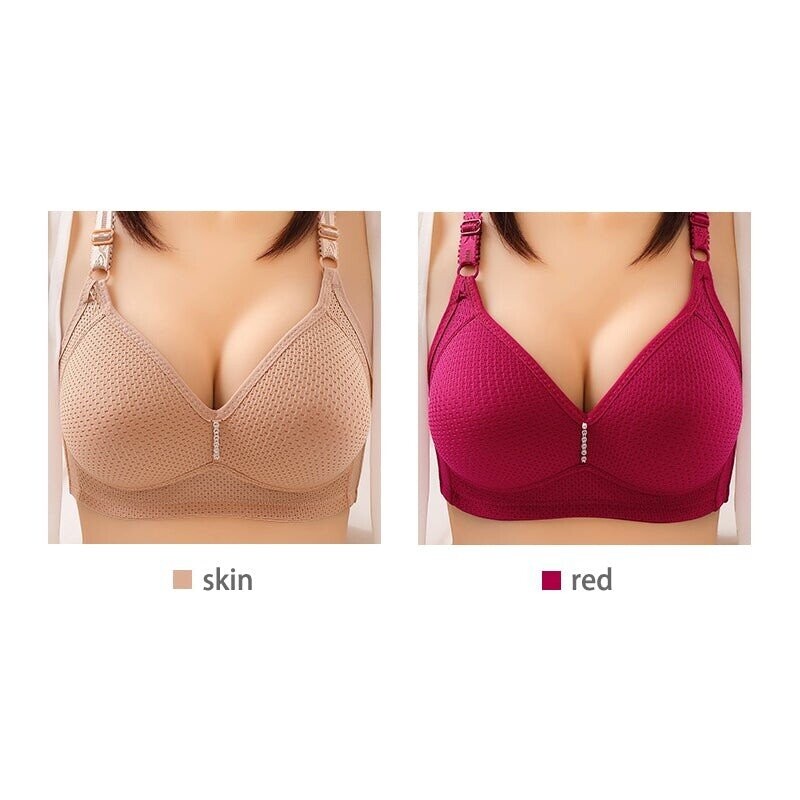 🔥Plus Size Bra Women Underwear Wire Free Comfort  Soft Breathable🔥