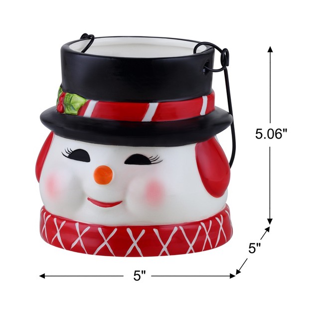 Nostalgic Ceramic Container Snowman