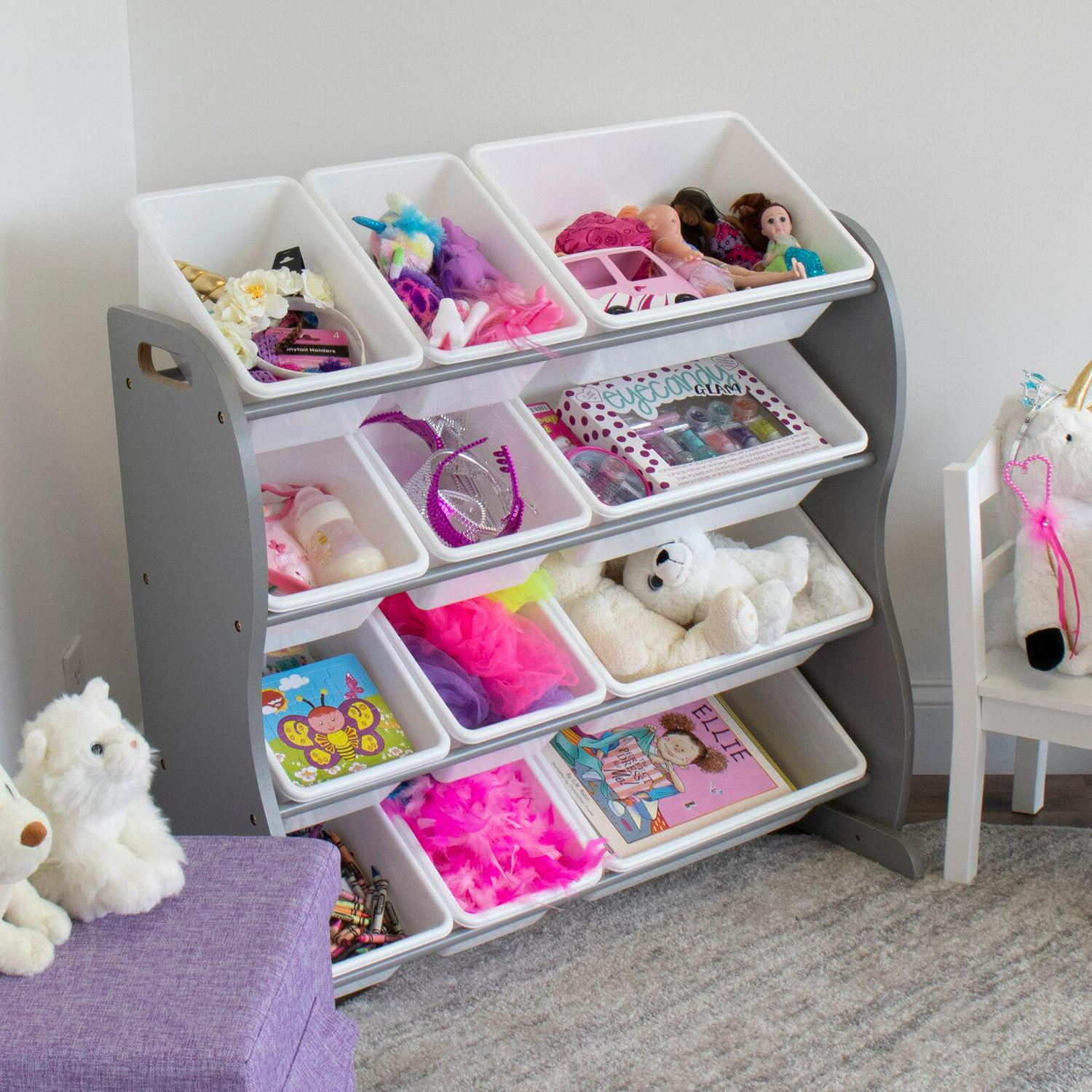 Humble Crew Toy Storage Organizer with 12 Storage Bins