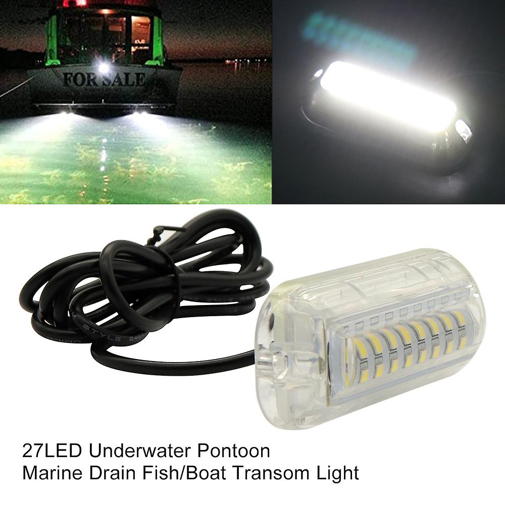 27led Underwater Boat Lights Stainless Steel Pontoon Marine Transom Lights For Swiming Driving Fishing， Waterproof Ip68 Lamp No.220816