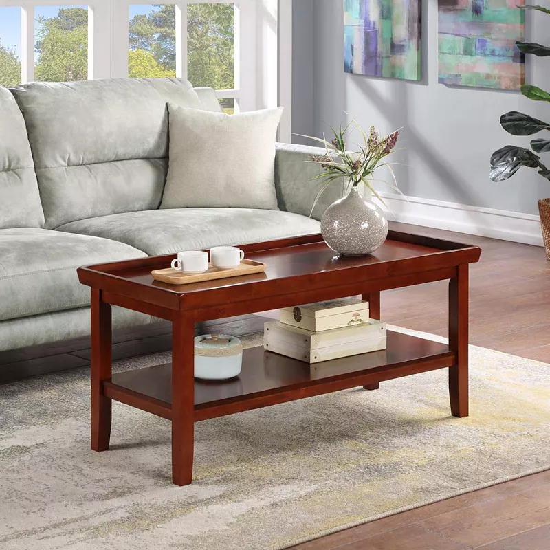 Convenience Concepts Ledgewood Coffee Table with Shelf