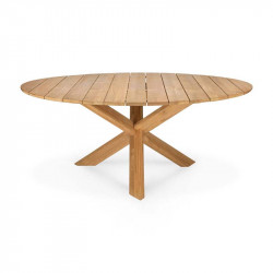 Table exterieur ronde teck 8 personnes - Circle Outdoor ETHNICRAFT