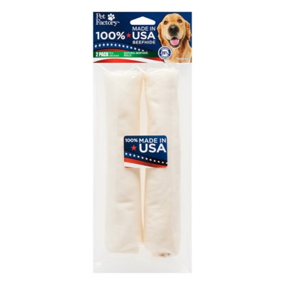 Pet Factory Natural Beefhide Rolls Dog Bones