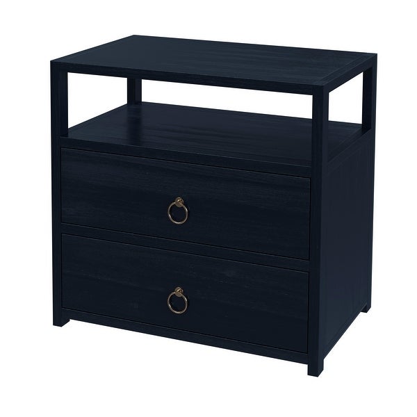 Lark 2-Drawer Wide Nightstand - - 36499783