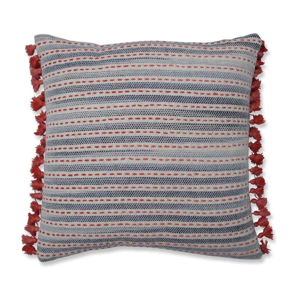 Pillow Perfect Ombre Coastal Stripe 16.5 inch Throw Pillow