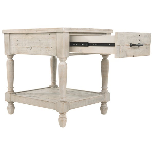 Signature Design by Ashley Hickory Homestead Casual Whitewash End Table