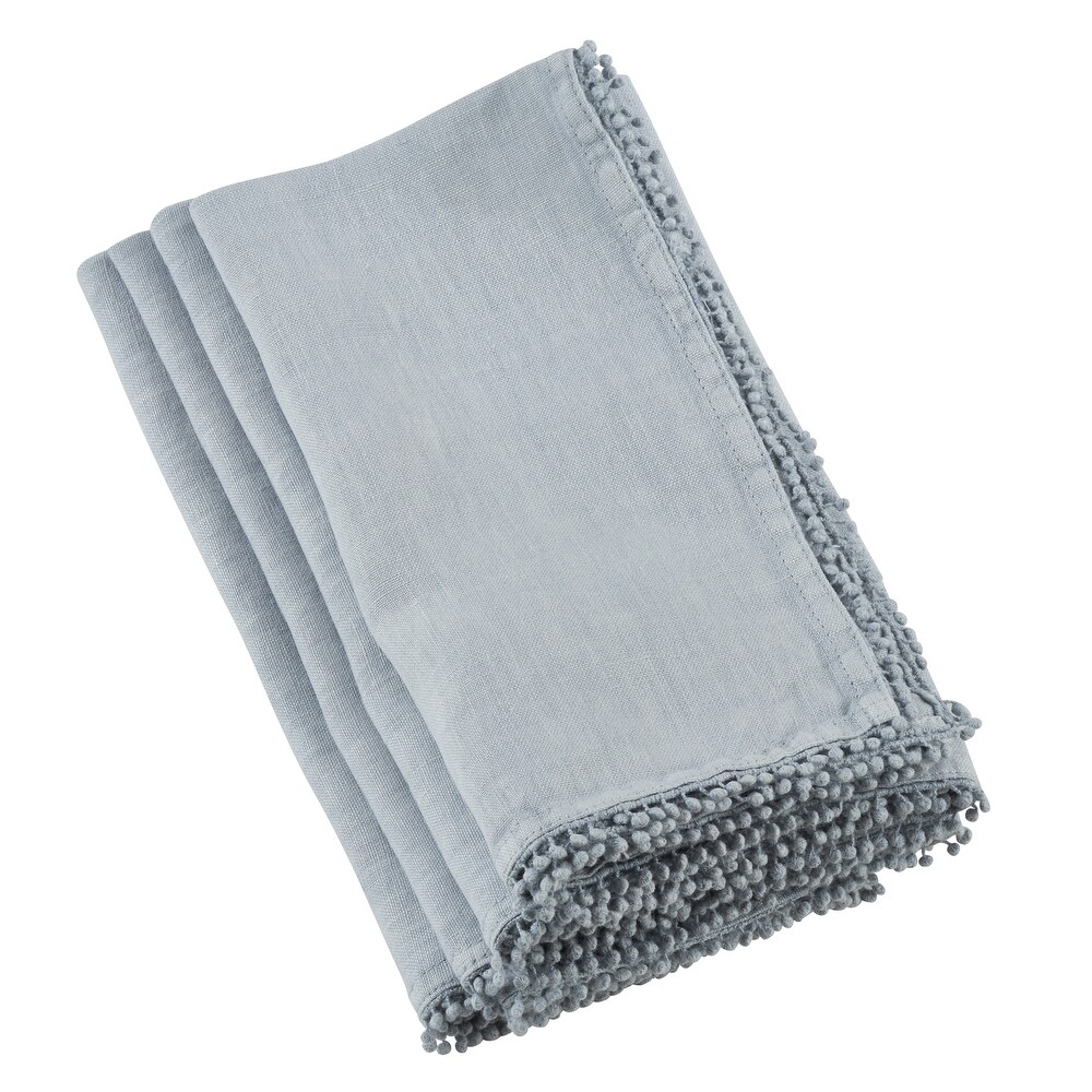 Table Napkins With Pom Pom Design (Set of 4)   20\