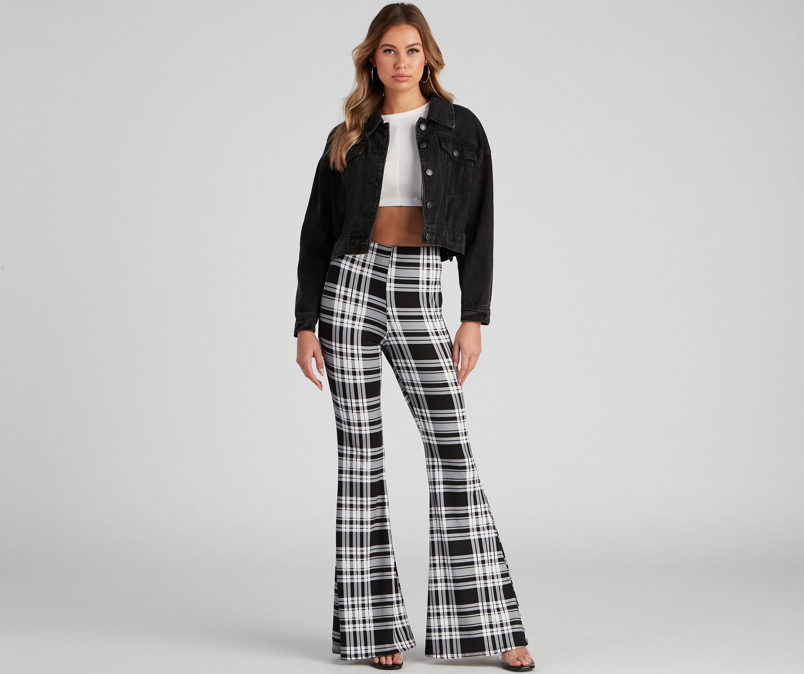 Mad About Plaid Flare Pants