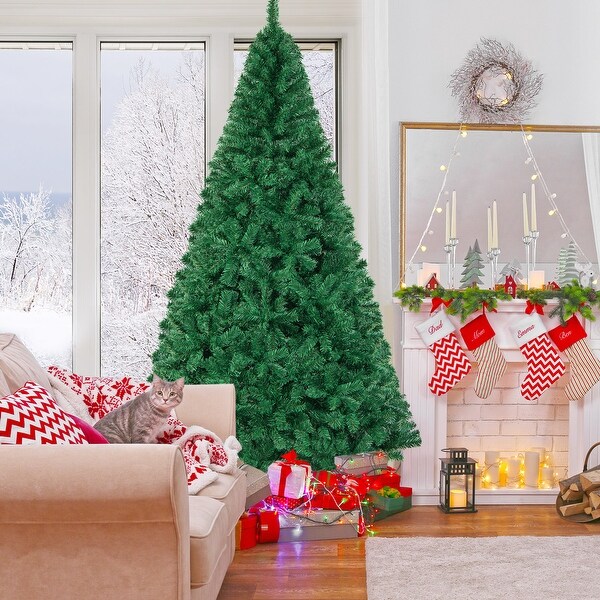 Premium 8Foot Green PVC Artificial Christmas Tree for Festive Celebrations