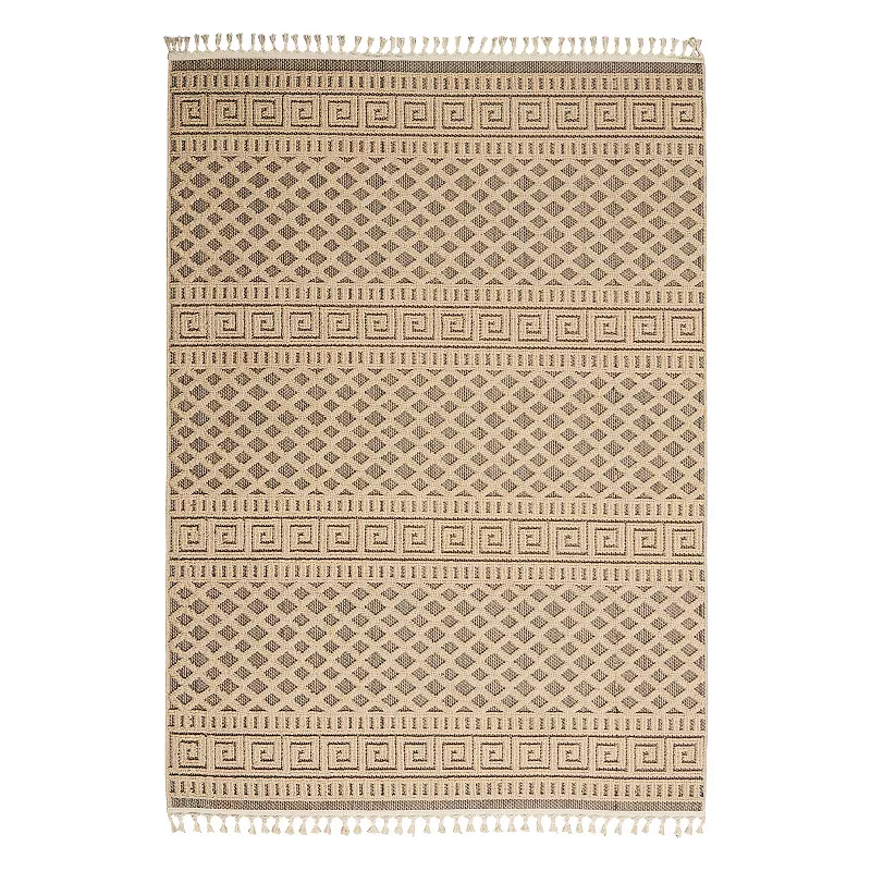 Nourison Elwood Greek Stripe Tassel 5'3'' x 7'11'' Indoor Rug