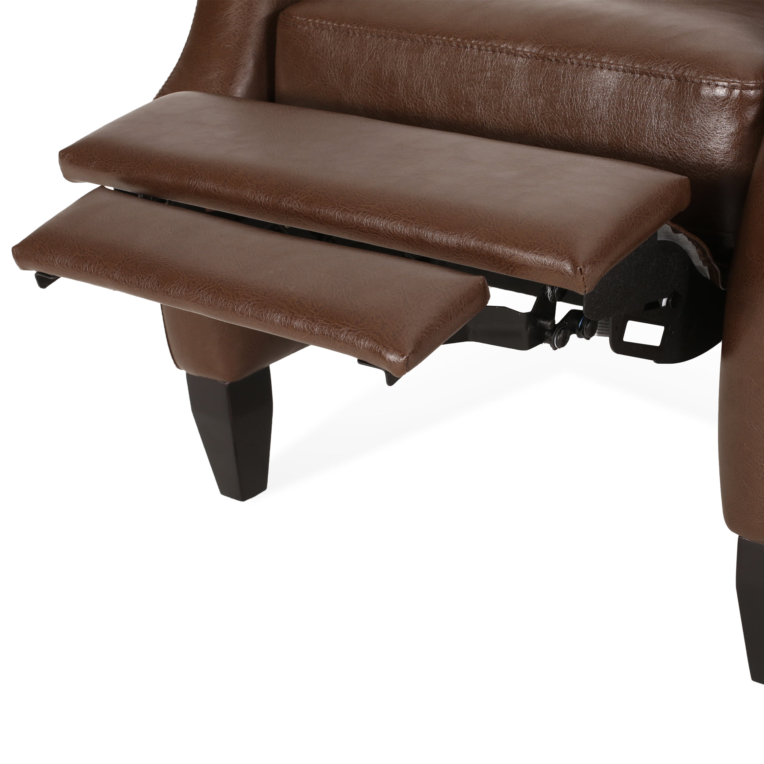 Loubar Contemporary Faux Leather Tufted Pushback Recliner